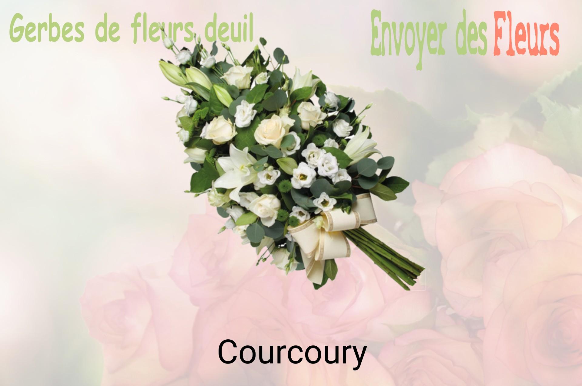 Gerbe de fleurs de deuil livrée à Courcoury